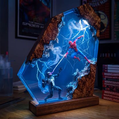 Spider-Man Resin Lamp by Zoe Kline