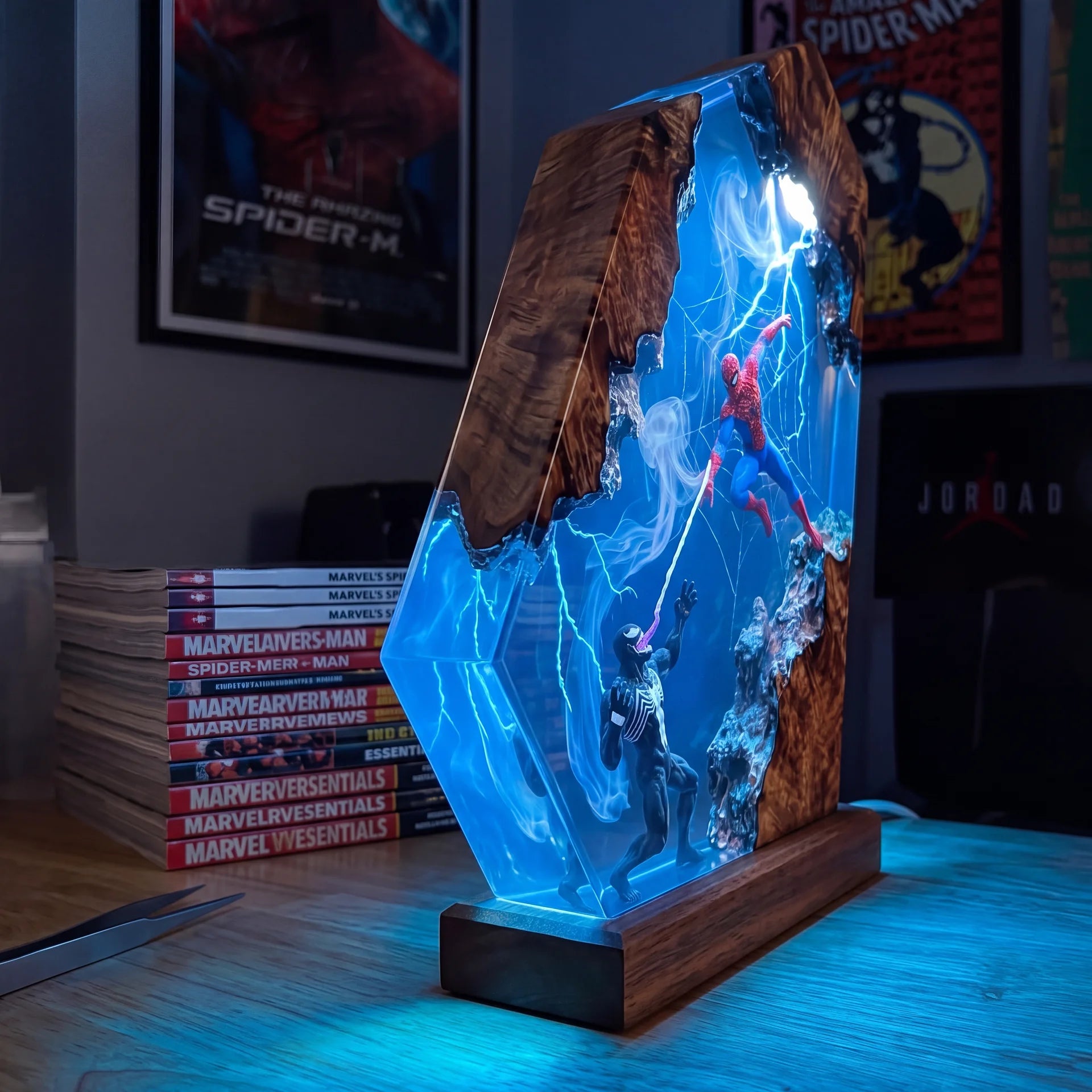 Spider-Man Resin Lamp by Zoe Kline