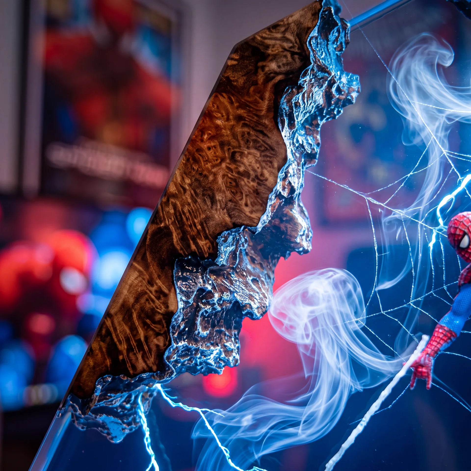 Spider-Man Resin Lamp by Zoe Kline