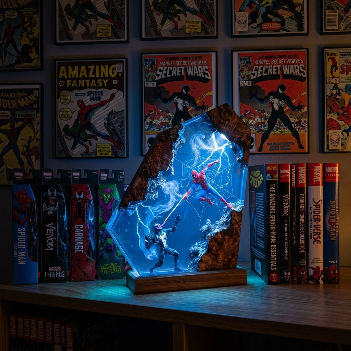 Spider-Man Resin Lamp by Zoe Kline